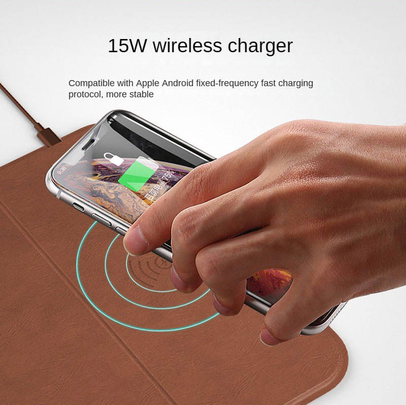 15W Wireless Charger Mouse Pad with Phone Stand