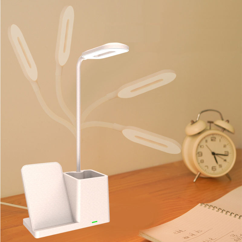 15W Wireless Charger with Pen Holder & Desk Lamp for iPhone